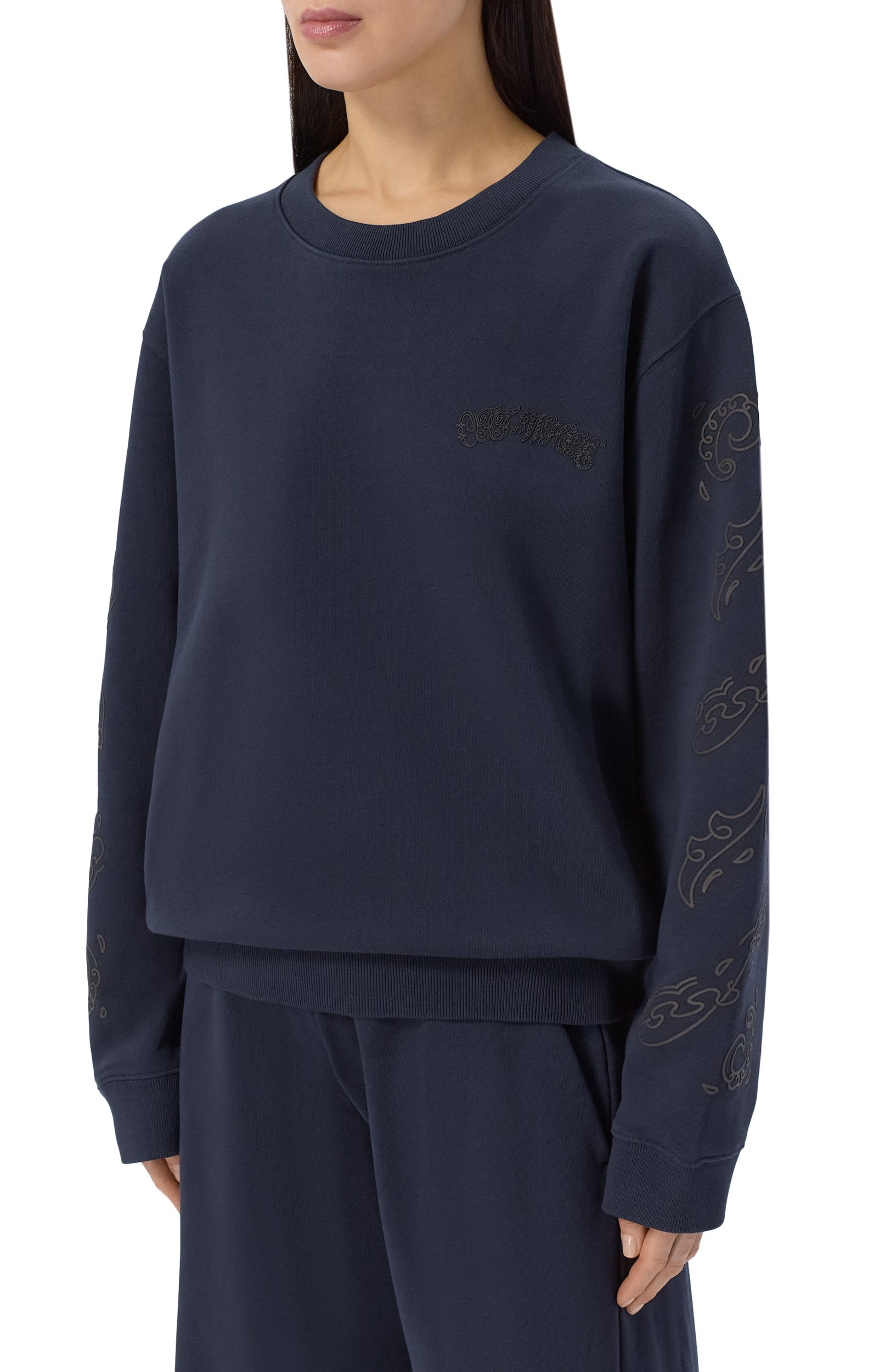 Хлопковый свитшот OFF-WHITE, арт. 2FE00453T, фото 3