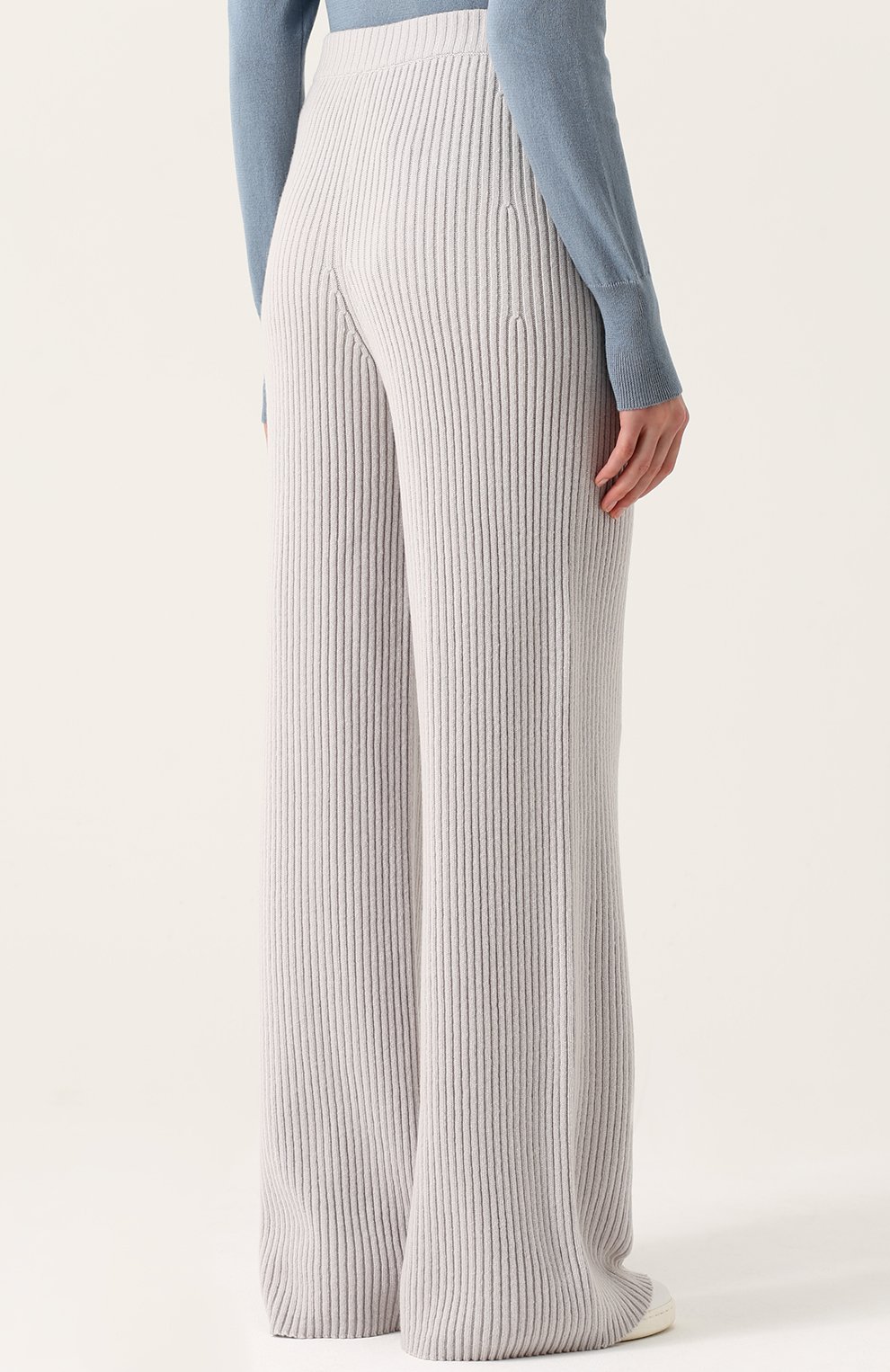 Шерстяные расклешенные брюки фактурной вязки MRZ, арт. FW17-0052, фото 4