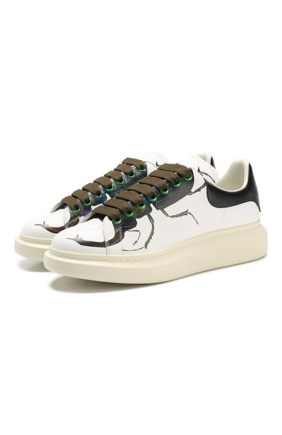 Кожаные кеды ALEXANDER MCQUEEN, арт. 575419/WHVIY, фото 1