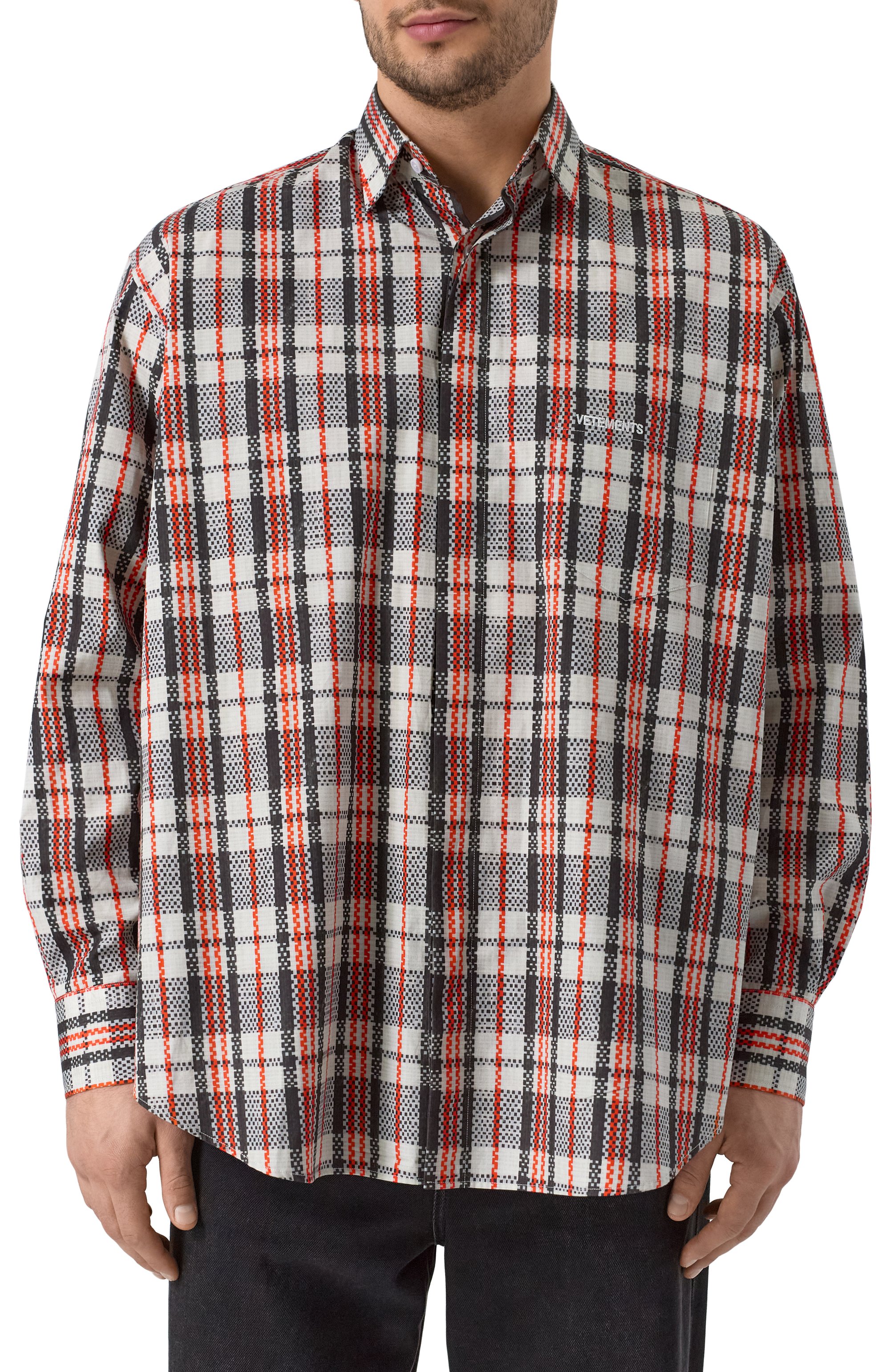 Хлопковая рубашка VETEMENTS, арт. UE54SH380B, фото 3