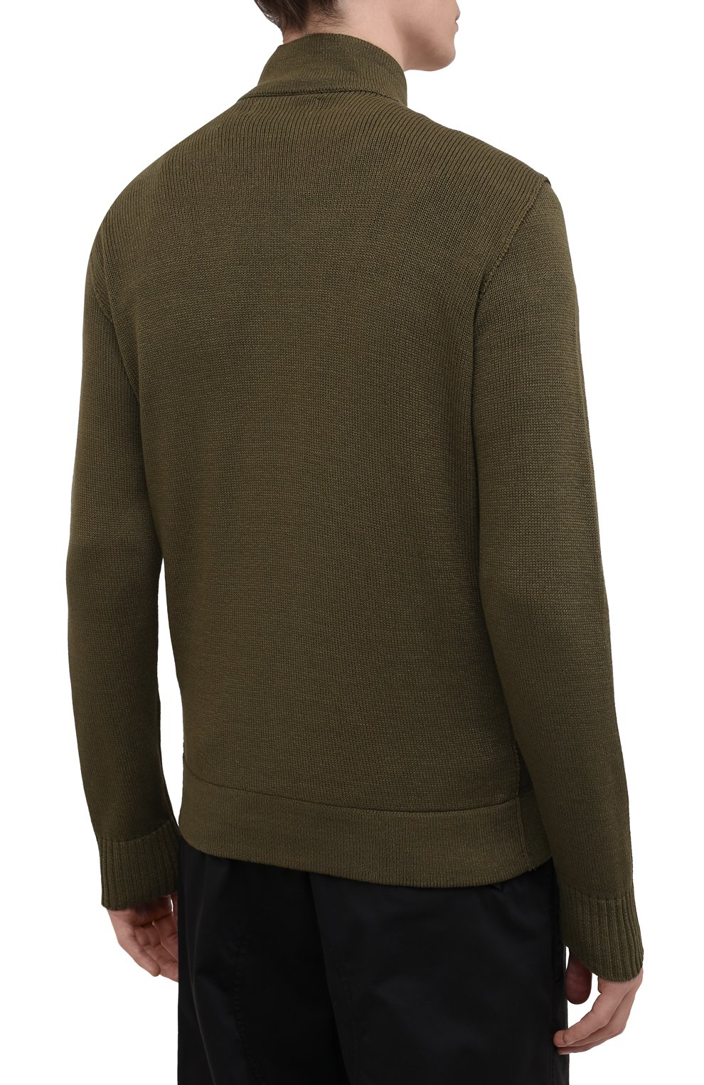Хлопковый свитер STONE ISLAND хаки цвета по цене 97200 руб., арт. 7415542D4, фото 4 Хлопковый свитер STONE ISLAND, арт. 7415542D4, фото 4