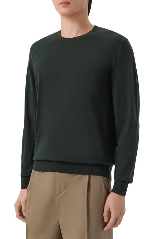 Шерстяной джемпер Loro Piana FAI1916 Зелёный  FAI1916 Фото 3