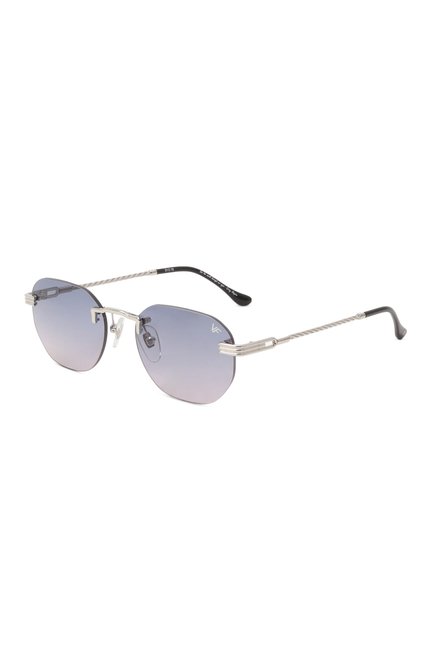 Женские солнцезащитные очки VINTAGE FRAMES сине�го цвета, арт. DETR0IT PLAYER 24KT WHITE G0LD/BLACK PINK | Фото 1 (Региональные ограничения белый список (Axapta Mercury): Не проставлено; Нос: Не проставлено)