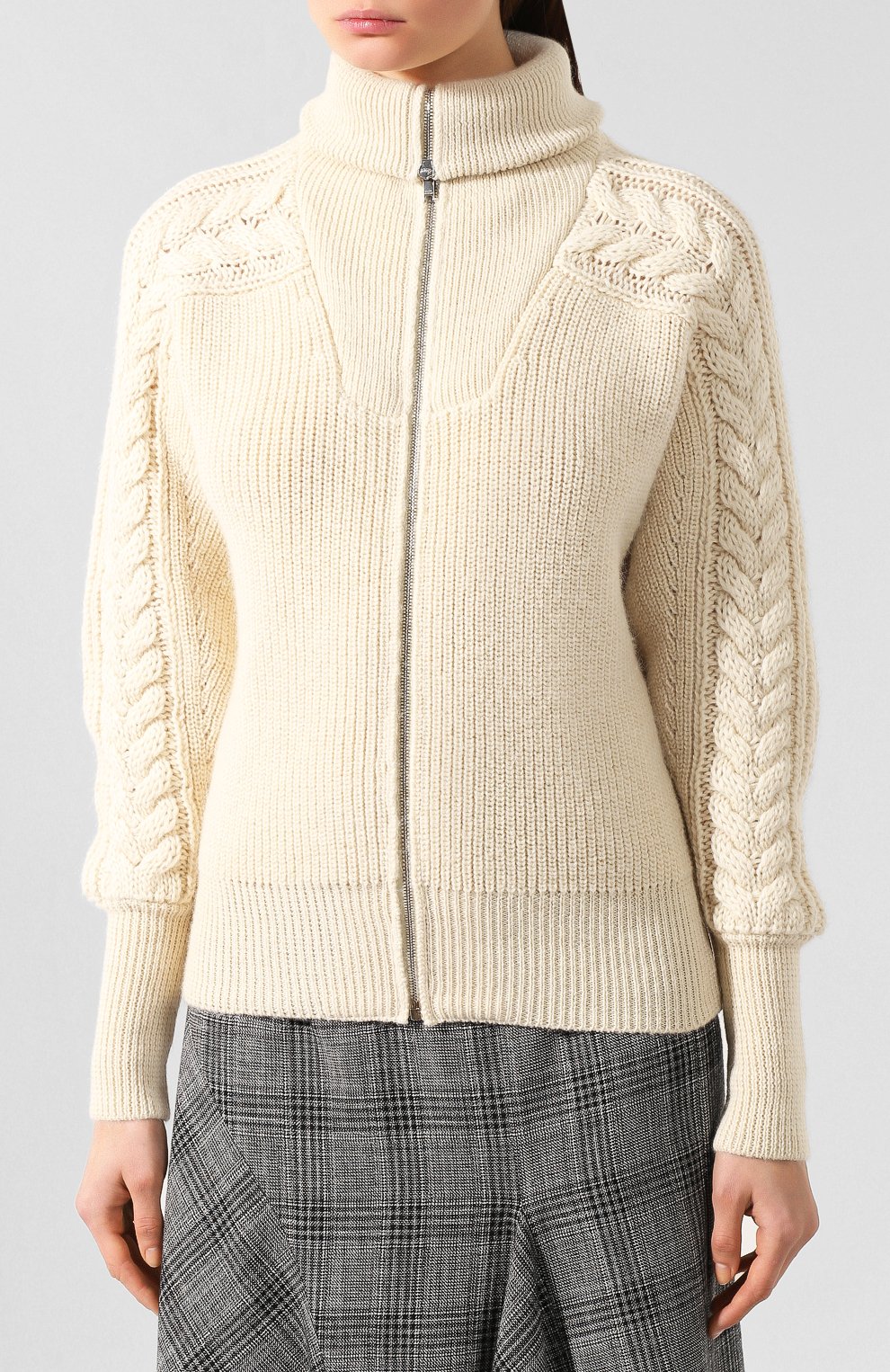 Шерстяной кардиган ISABEL MARANT бежевого цвета по цене 62600 руб., арт. CA0243-19H039I/LENZ, фото 3 Шерстяной кардиган ISABEL MARANT, арт. CA0243-19H039I/LENZ, фото 3