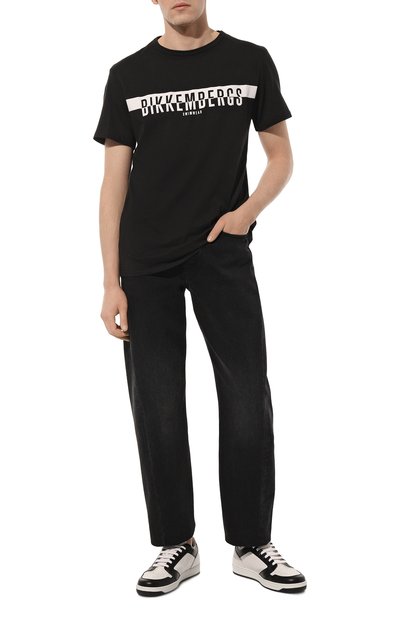 Хлопковая футболка DIRK BIKKEMBERGS черного цвета по цене 6155 руб., арт. BKK2MTS03, фото 2 Хлопковая футболка DIRK BIKKEMBERGS, арт. BKK2MTS03, фото 2