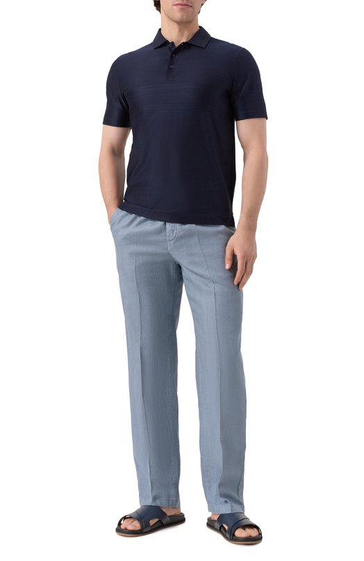 Кожаные шлепанцы Erik Santoni MCEG19059HV6MG0R Синий  MCEG19059HV6MG0R Фото 2