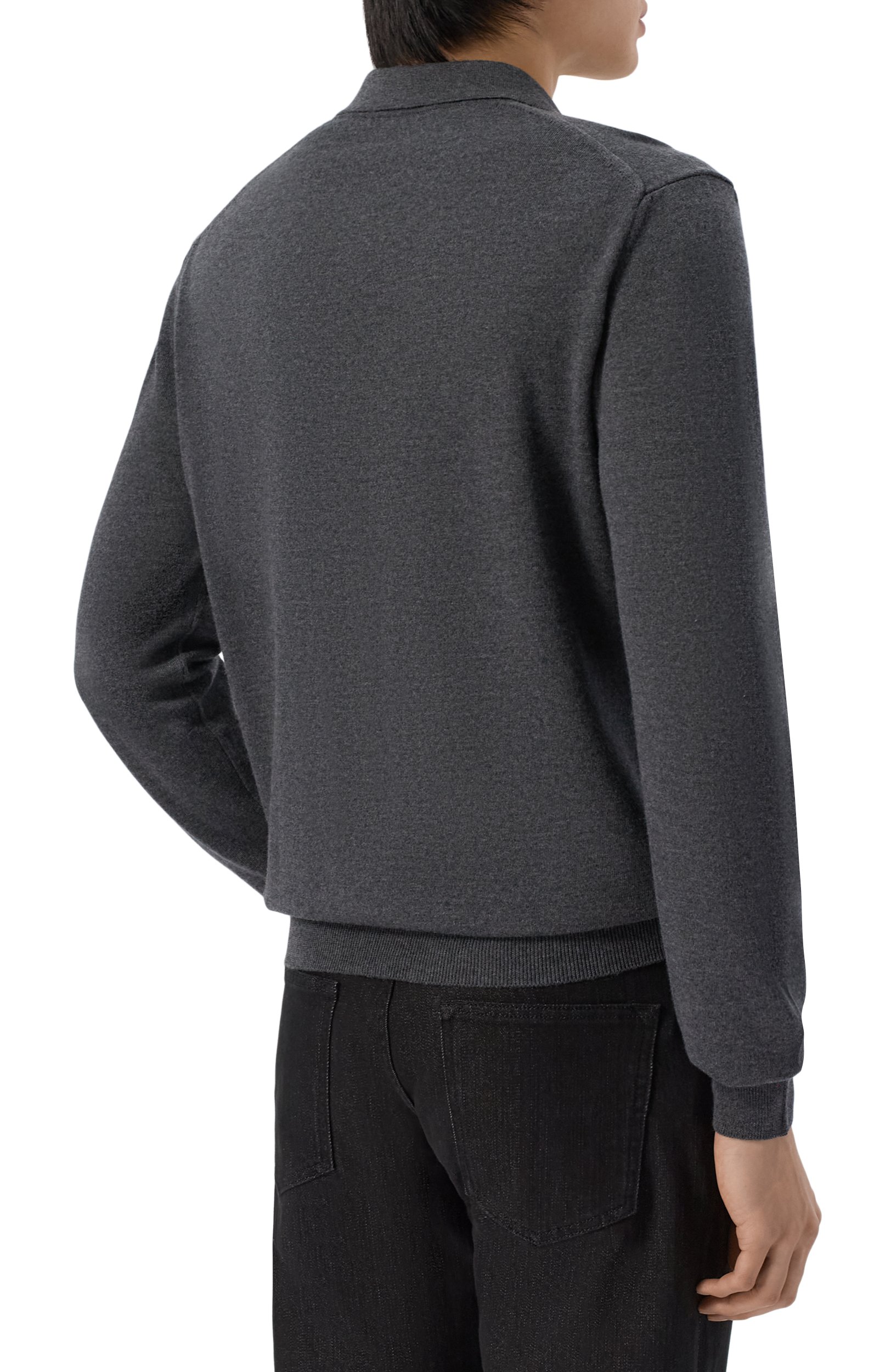 Шерстяное поло CORNELIANI темно-серого цвета по цене 57650 руб., арт. 28M50F/2A25100, фото 4 Шерстяное поло CORNELIANI, арт. 28M50F/2A25100, фото 4