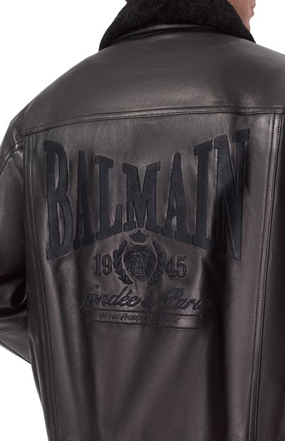 Кожаный бомбер BALMAIN, арт. FH0TF998/LC62, фото 5