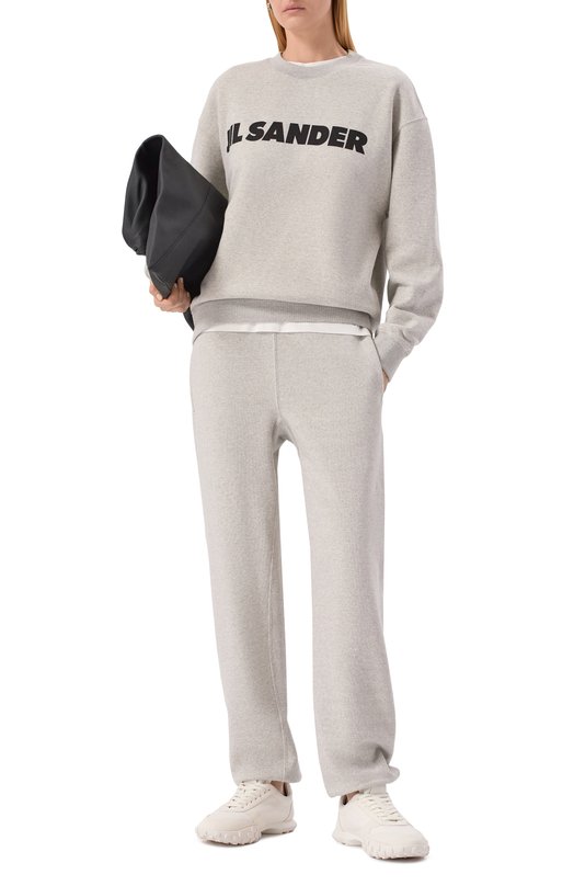 Хлопковый свитшот Jil Sander J53GU0003/J20010 Серый  J53GU0003/J20010 Фото 2