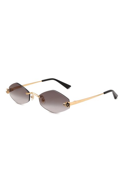 Женские солнцезащитные очки CARTIER черного цвета, арт. CT0433S 001 | Фото 1 (Нос: Не проставлено; Тип очков: С/з; Материал: Металл; Региональные ограничения белый список (Axapta Mercury): Не проставлено; Очки форма: Овальные, Безоправные; Оптика Гендер: оптика-женское)