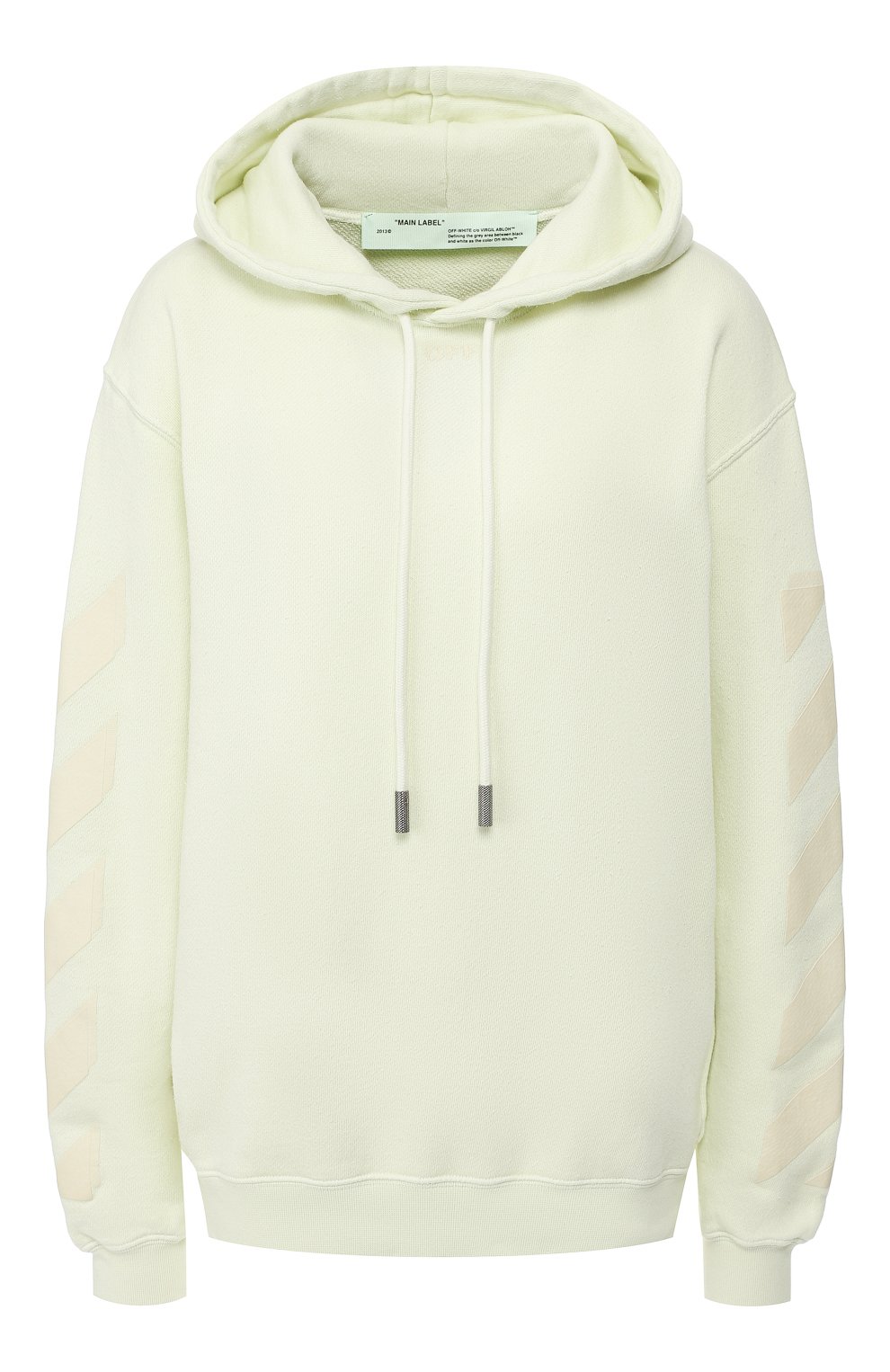 Хлопковое худи OFF-WHITE желтого цвета по цене 37450 руб., арт. 0WBB032S19D970836060, фото 1 Хлопковое худи OFF-WHITE, арт. 0WBB032S19D970836060, фото 1