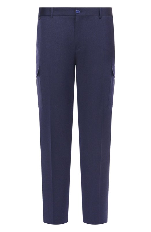 Шерстяные брюки-карго Stefano Ricci M1T4300040/W0029T/60 Синий M1T4300040/W0029T/60