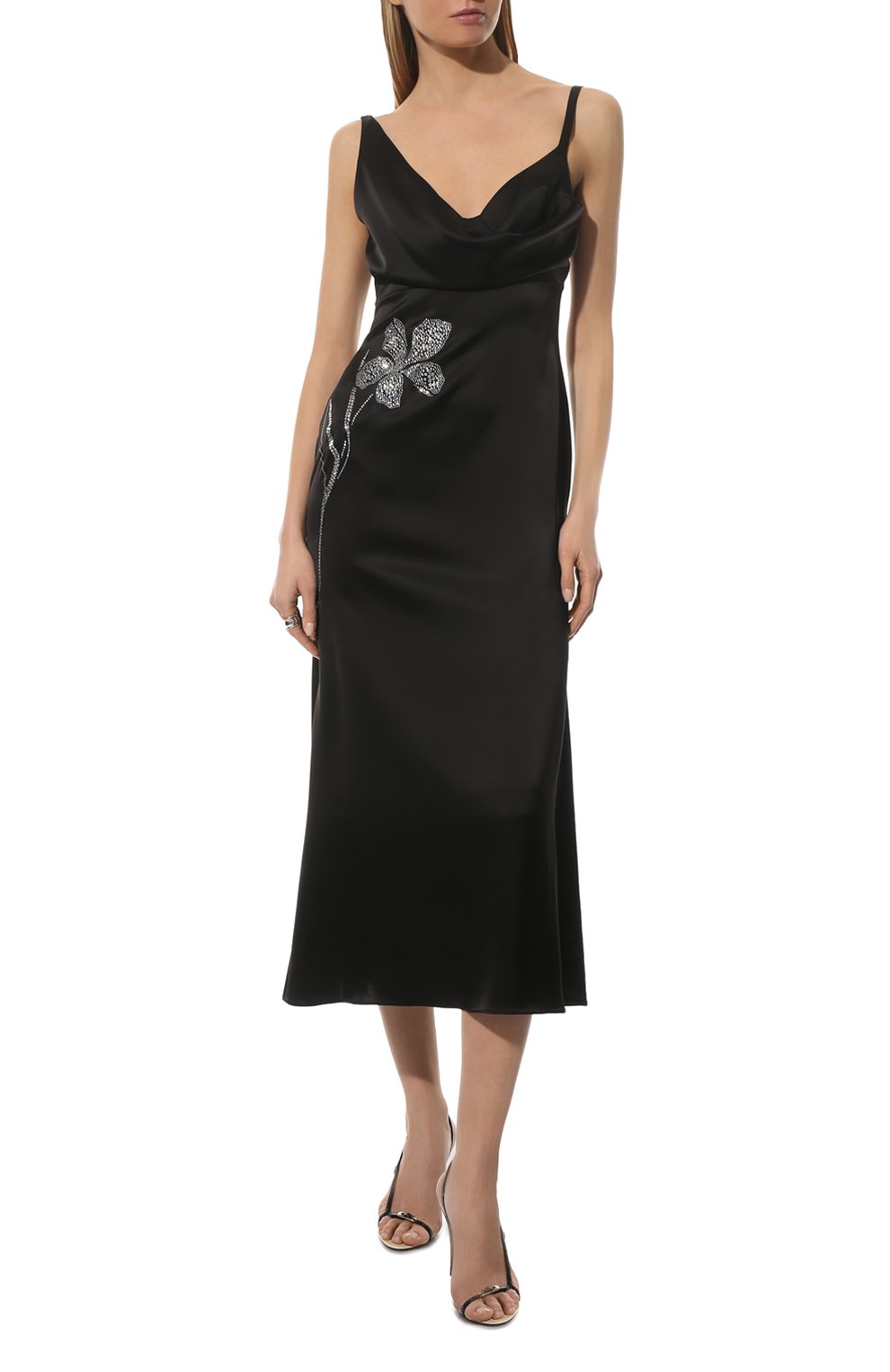 Платье DAVID KOMA черного цвета по цене 179500 руб., арт. R22DK37D, фото 2 Платье DAVID KOMA, арт. R22DK37D, фото 2