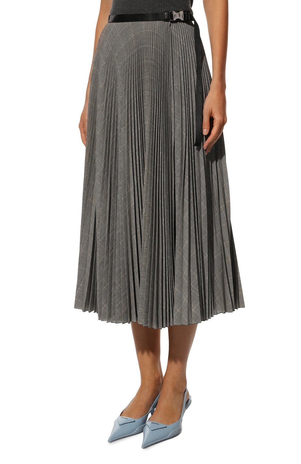 Плиссированная юбка PRADA, арт. P175RH-1WJR-F0170-202, фото 3
