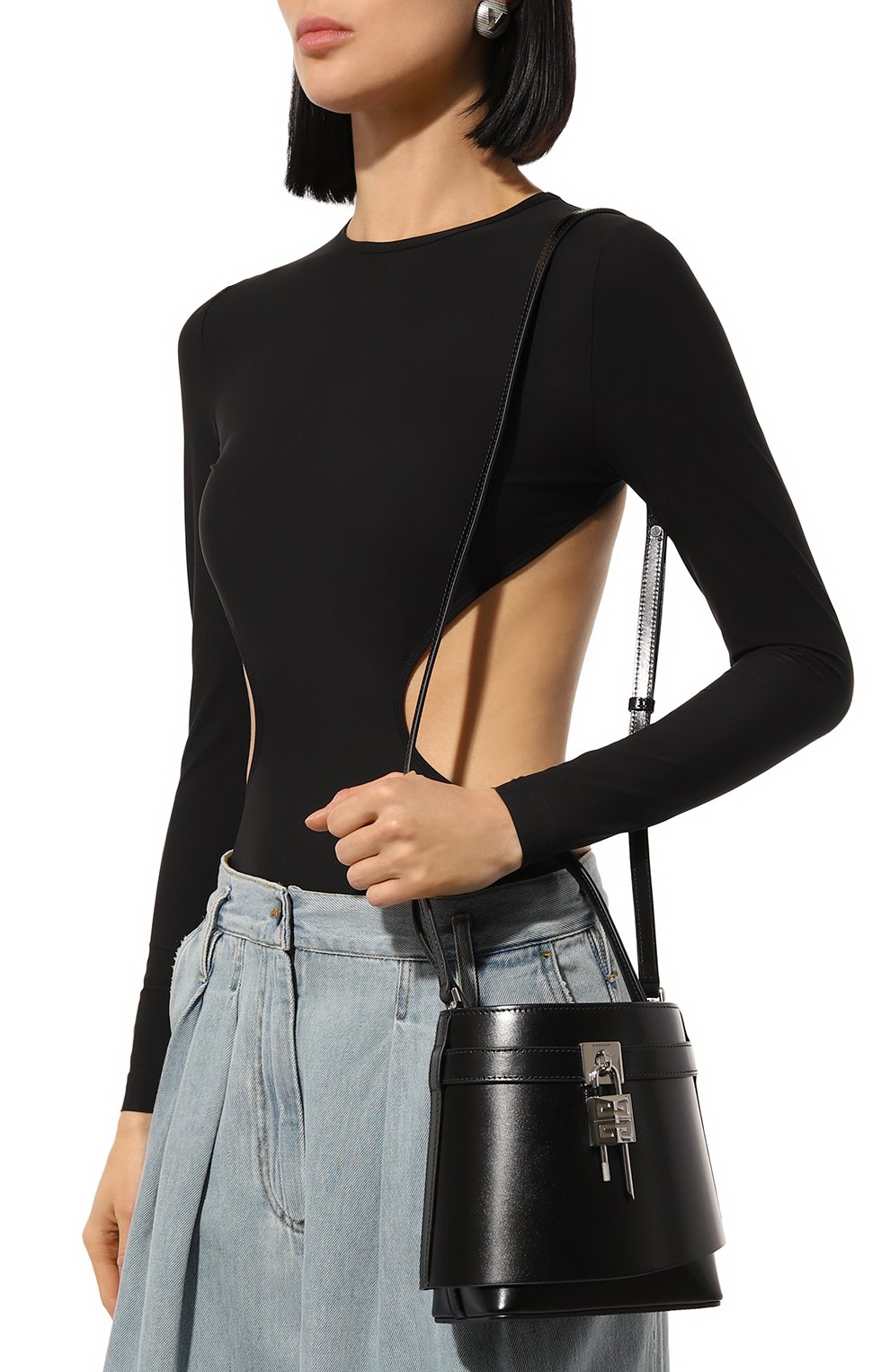 Сумка shark lock GIVENCHY черного цвета по цене 210500 руб., арт. BB50WGB00D, фото 2 Сумка shark lock GIVENCHY, арт. BB50WGB00D, фото 2