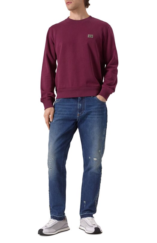 Хлопковый джемпер Dolce & Gabbana G9ABJT/G7N7B Розовый  G9ABJT/G7N7B Фото 2