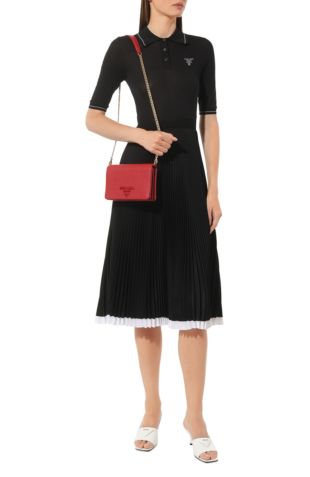 Сумка PRADA красного цвета по цене 200000 руб., арт. 1BP012-NZV-F068Z-DWO, фото 7 Сумка PRADA, арт. 1BP012-NZV-F068Z-DWO, фото 7