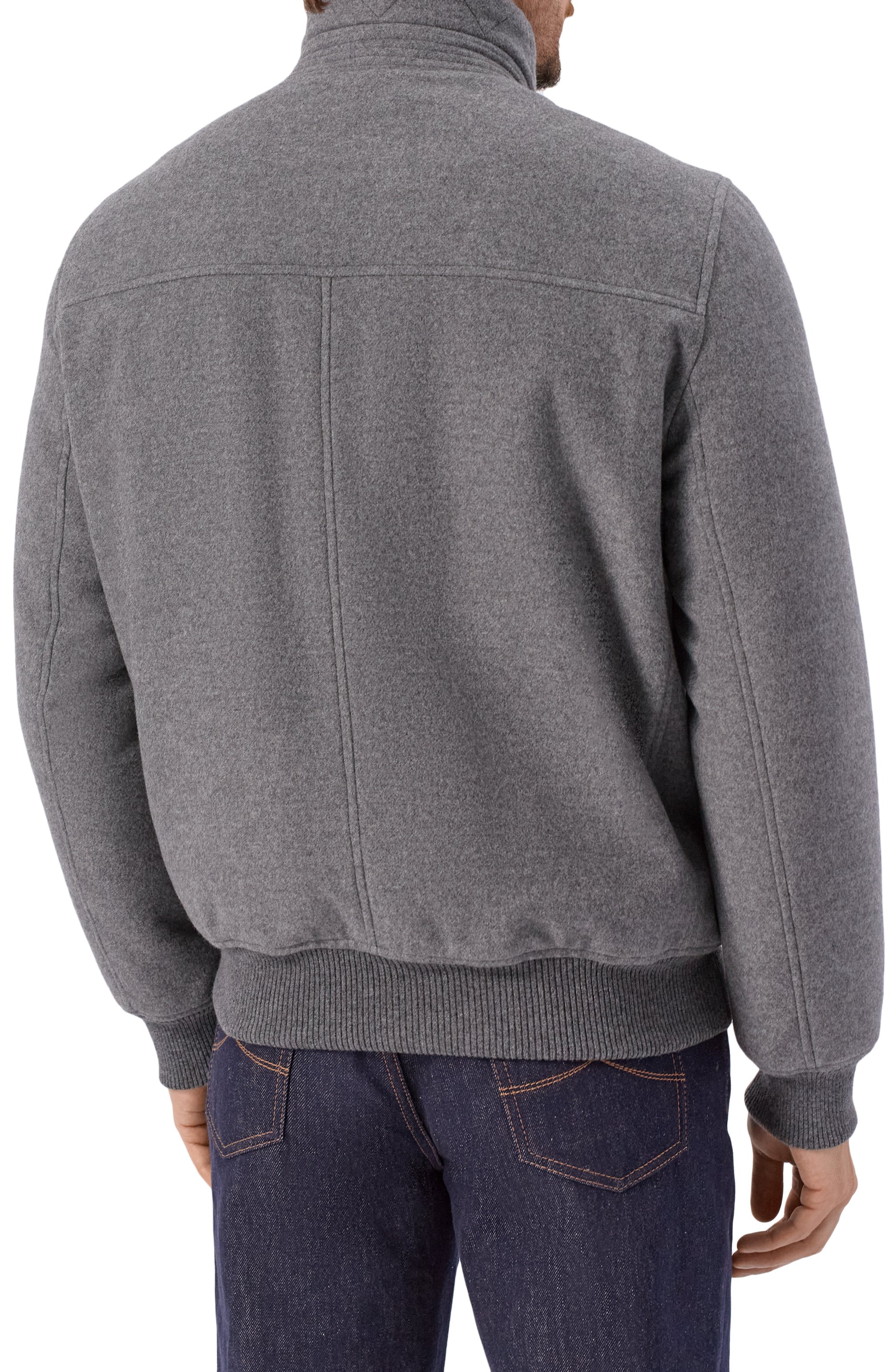 Бомбер с подкладкой из овчины BRUNELLO CUCINELLI серого цвета по цене 1505000 руб., арт. MT4016887, фото 4 Бомбер с подкладкой из овчины BRUNELLO CUCINELLI, арт. MT4016887, фото 4