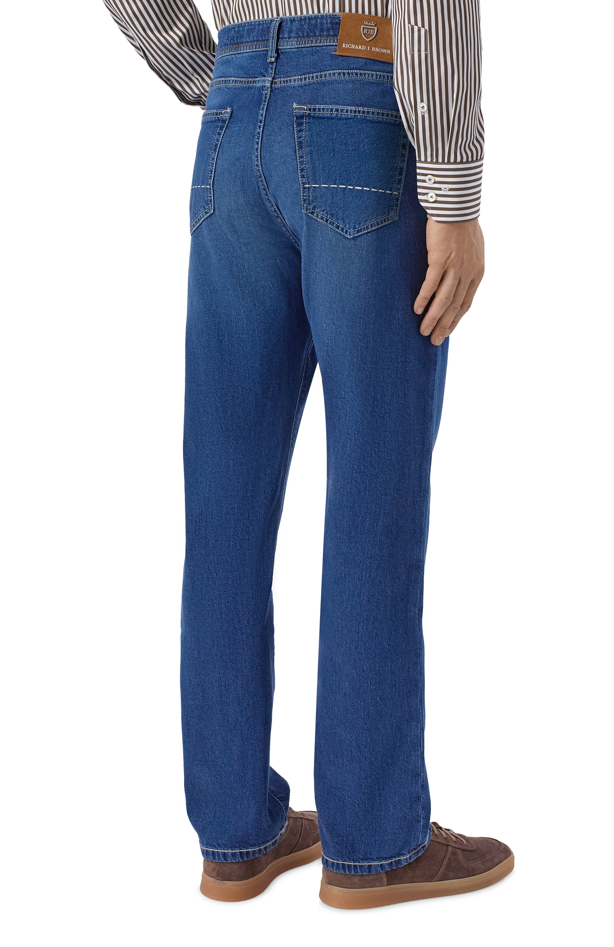 Джинсы atene RICHARD J. BROWN синего цвета по цене 59650 руб., арт. ATENE Z/T66, фото 4 Джинсы atene RICHARD J. BROWN, арт. ATENE Z/T66, фото 4