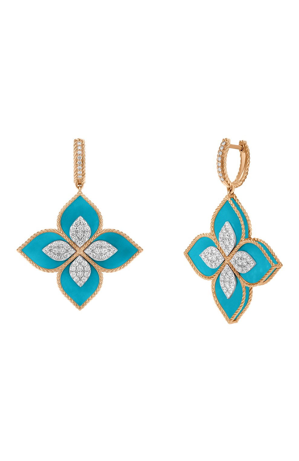 Серьги ROBERTO COIN бесцветного цвета по цене 2574000 руб., арт. ADV888EA1838_03(RG) , фото 2 Серьги ROBERTO COIN, арт. ADV888EA1838_03(RG) , фото 2