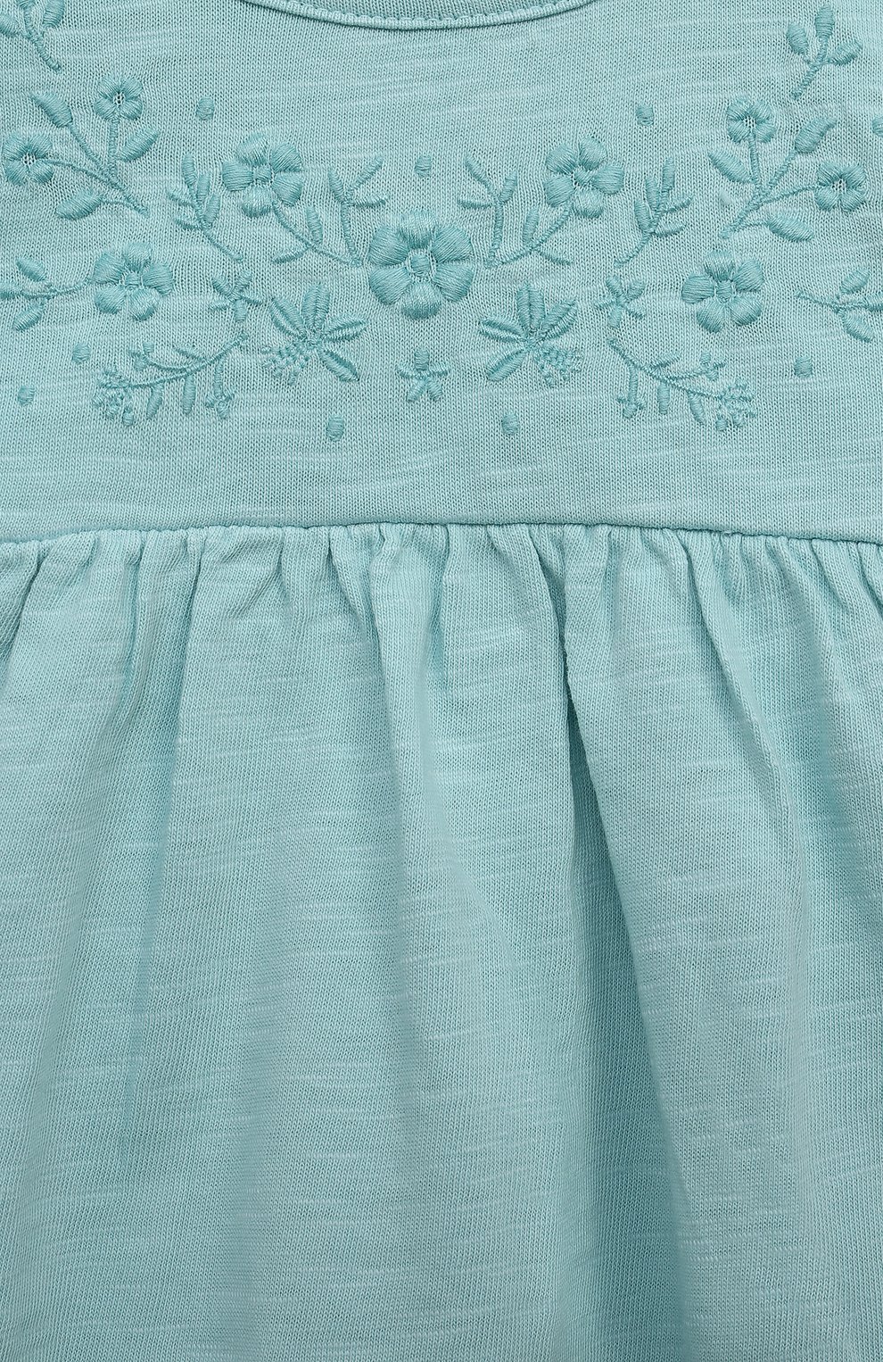 Хлопковый топ BABYBU зеленого цвета по цене 4350 руб., арт. PB2023S22, фото 3 Хлопковый топ BABYBU, арт. PB2023S22, фото 3