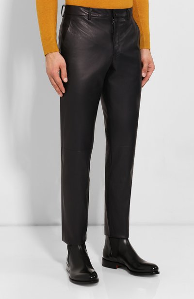 Кожаные брюки GIORGIO ARMANI, арт. 4SP01P/4SP26, фото 3