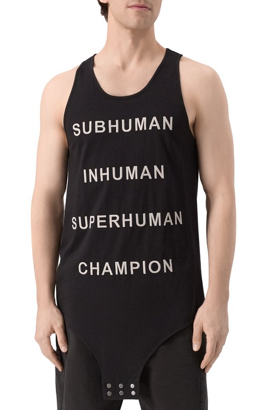 Хлопковая майка Rick Owens x Champion Rick Owens CM01E1678/CHJG Чёрный  CM01E1678/CHJG Фото 3