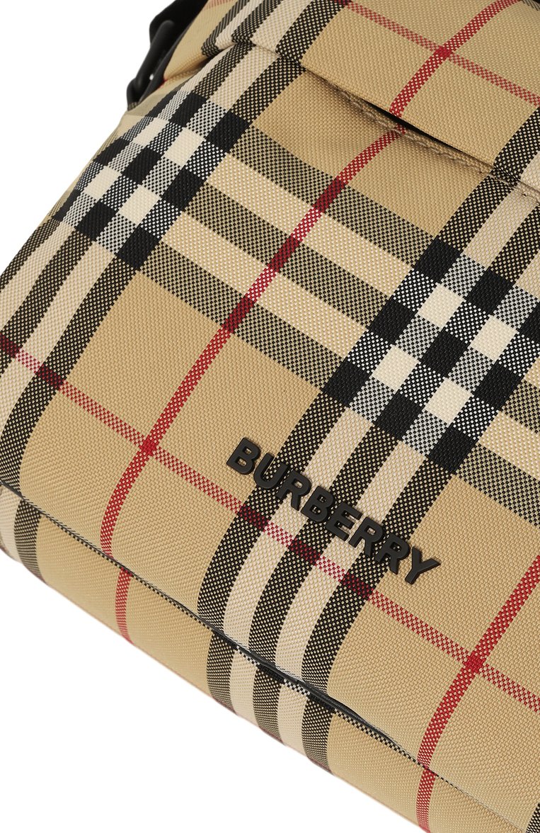 Мужская сумка check paddy BURBERRY бежевого цвета, арт. 8069760 | Фото 3 (Драгоценные камни: Проставлено; Размер: small; Материал: Текстиль; Материал сплава: Проставлено; Реме�нь/цепочка: На ремешке)