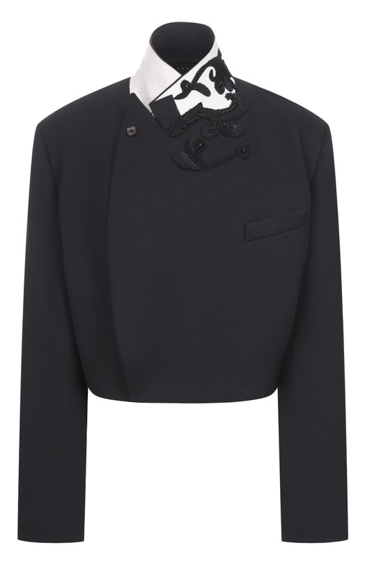 Шерстяной жакет Dries Van Noten 010419/3122 Чёрный 010419/3122