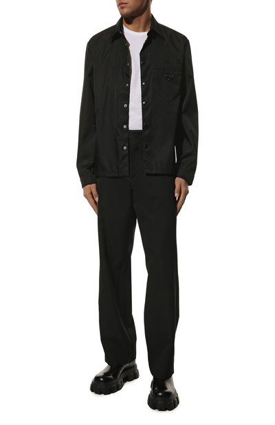 Рубашка PRADA черного цвета по цене 125000 руб., арт. SC514-1WQ8-F0002-202, фото 2 Рубашка PRADA, арт. SC514-1WQ8-F0002-202, фото 2