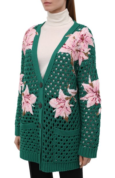 Хлопковый кардиган VALENTINO, арт. VB0KA02C6DT, фото 3