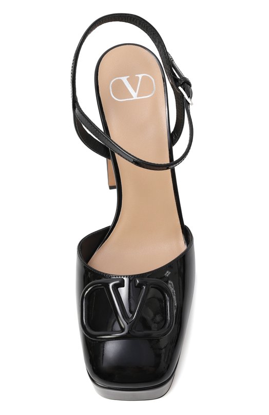 Лакированные туфли VLogo Signature 115 Valentino 7W2S0LF8/TMK Чёрный  7W2S0LF8/TMK Фото 6