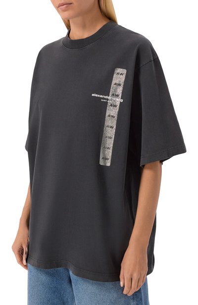 Хлопковая футболка ALEXANDER WANG, арт. UCC4261939, фото 3