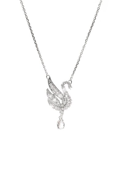 Колье swan SWAROVSKI серебряного цвета по цене 24500 руб., арт. 5723387, фото 3 Колье swan SWAROVSKI, арт. 5723387, фото 3