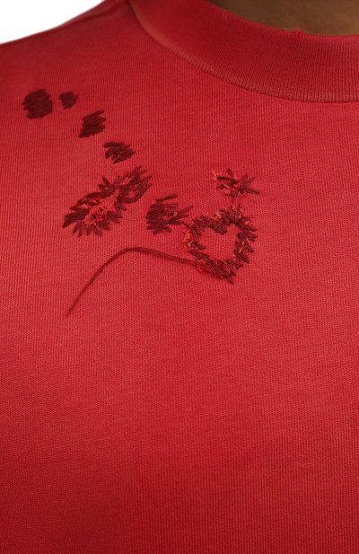 Хлопковая футболка ACNE STUDIOS, арт. AL0235, фото 5