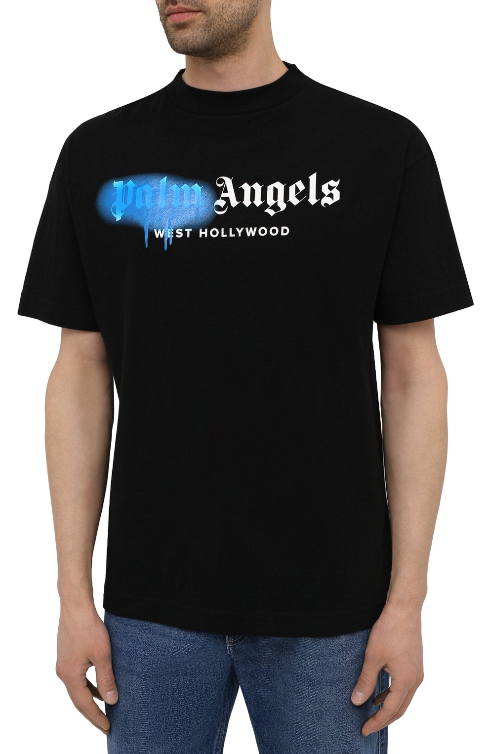 Хлопковая футболка PALM ANGELS, арт. PMAA001S21JER0321069, фото 3