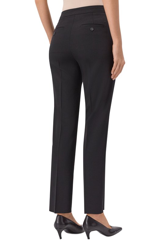 Шерстяные брюки Max Mara SUVI Чёрный  SUVI Фото 4
