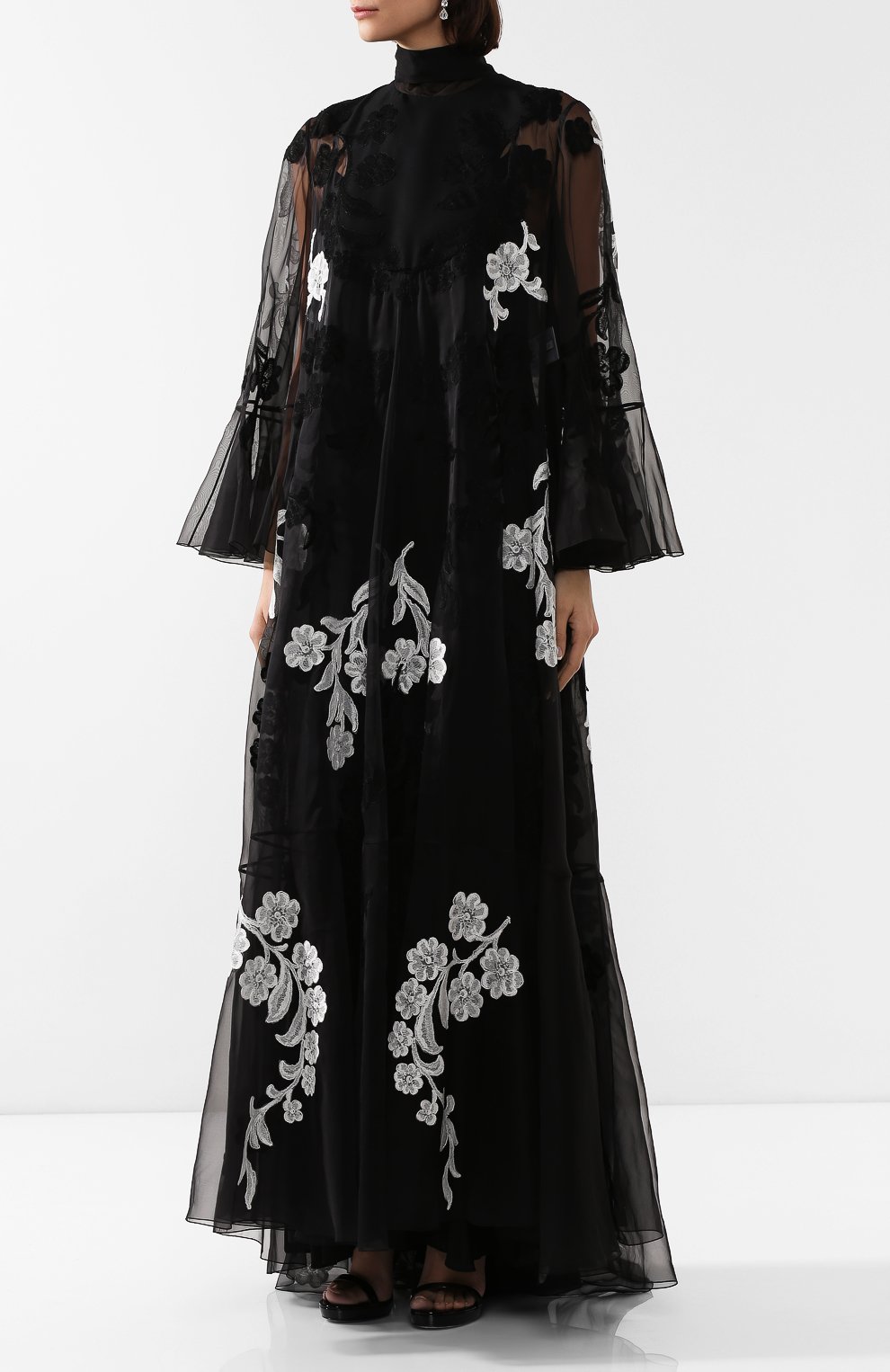 Шелковое платье VALENTINO, арт. SB0VD9S11C8, фото 3