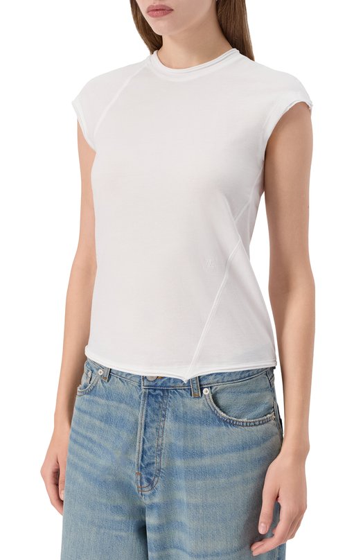 Хлопковая футболка Helmut Lang P05HW504 Белый  P05HW504 Фото 3