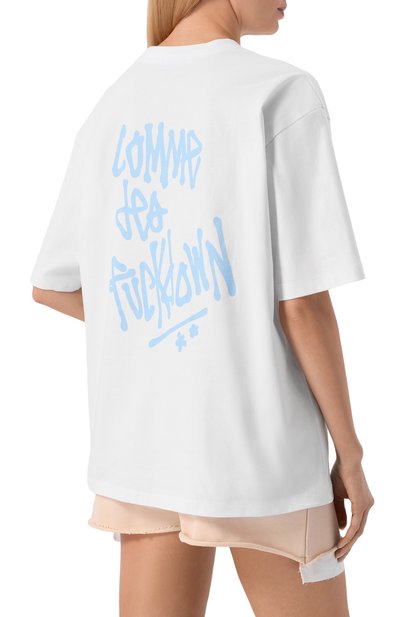 Хлопковая футболка COMME DES FUCKDOWN белого цвета по цене 8410 руб., арт. CFABW01669, фото 4 Хлопковая футболка COMME DES FUCKDOWN, арт. CFABW01669, фото 4