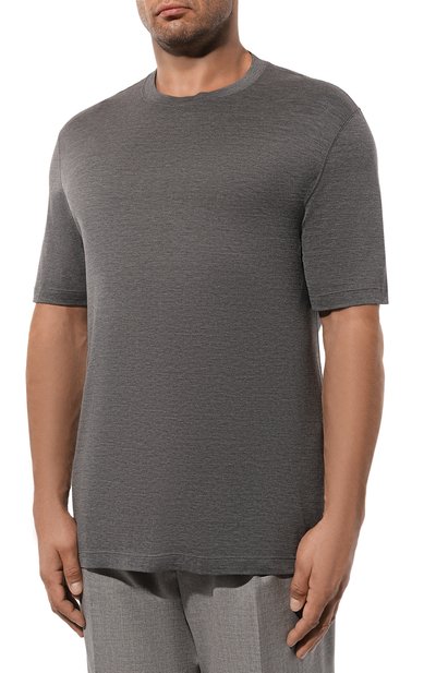 Футболка из шелка и хлопка BRUNELLO CUCINELLI, арт. MH8361308W, фото 3