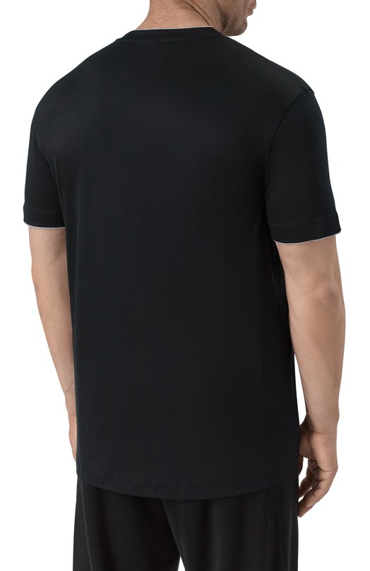Хлопковая футболка Van Laack VL-PIL0S-F/180031/3XL-6XL Чёрный  VL-PIL0S-F/180031/3XL-6XL Фото 4