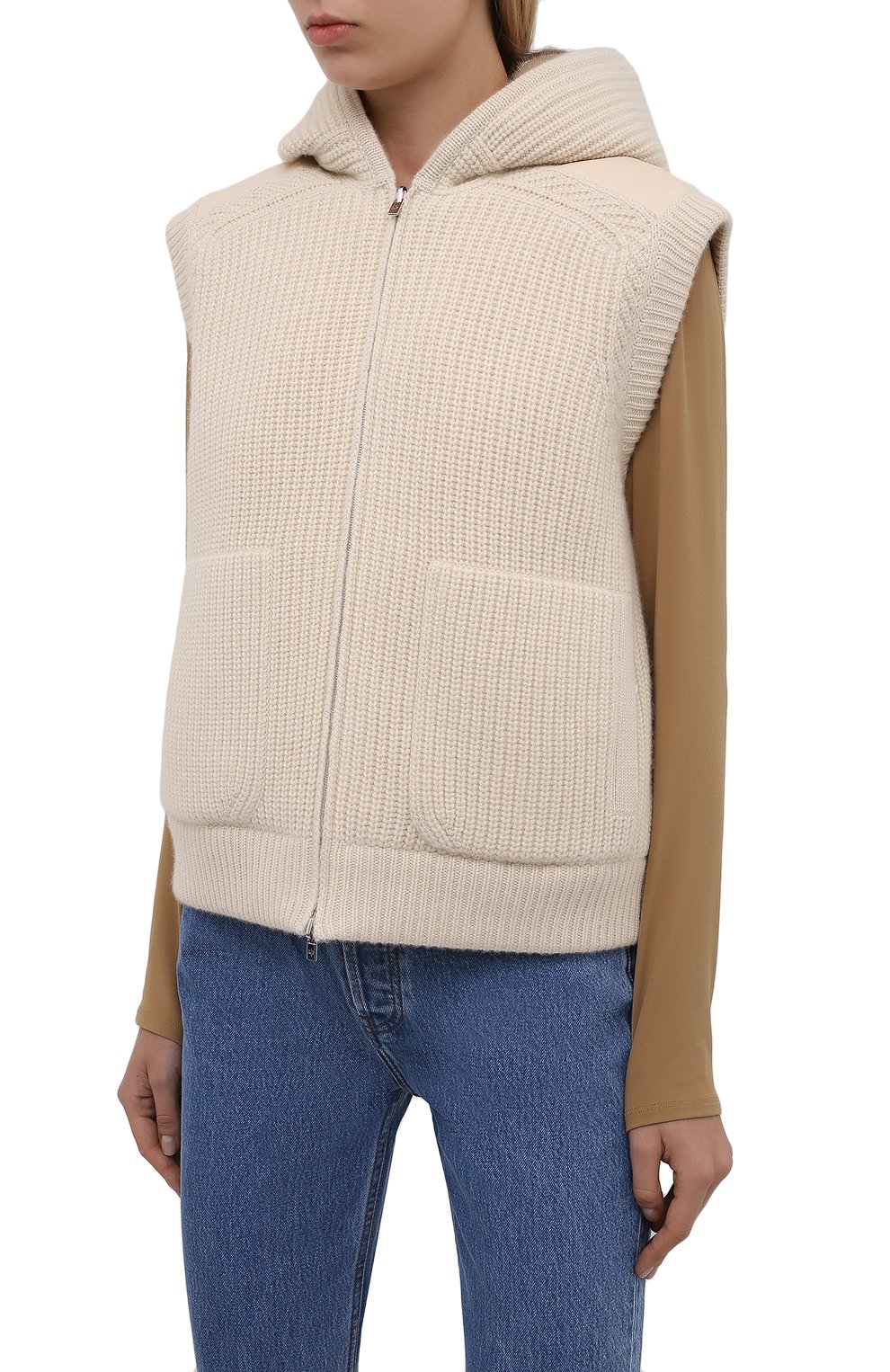 Кашемировый жилет с подкладкой из меха норки LORO PIANA, арт. FAL7054, фото 3