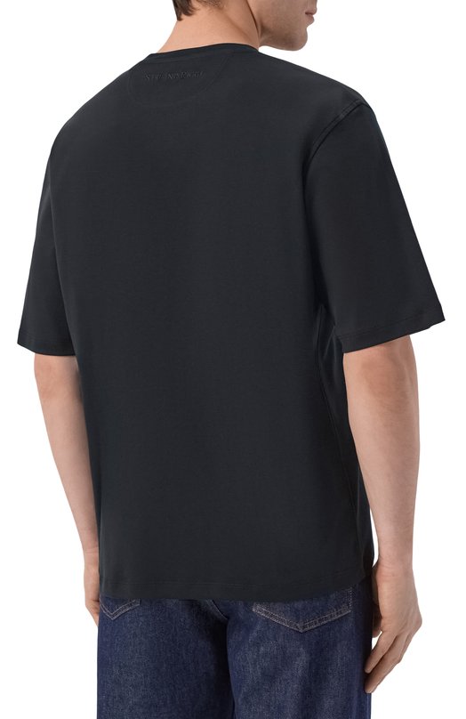 Хлопковая футболка Stefano Ricci MNH6205350/LUXT Чёрный  MNH6205350/LUXT Фото 4