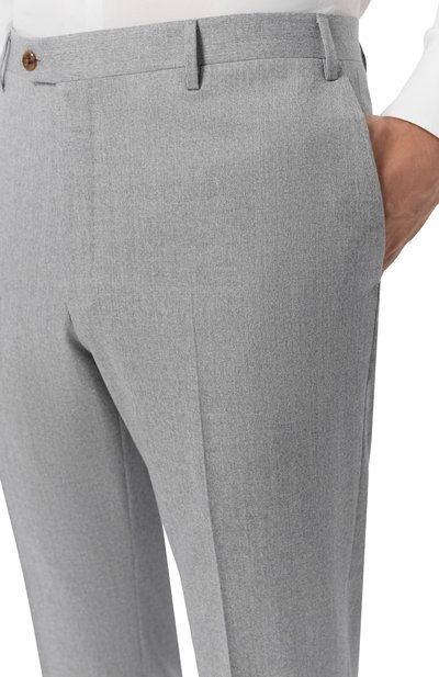 Шерстяные брюки CORNELIANI светло-серого цвета по цене 56450 руб., арт. 285B01/2A18111, фото 5 Шерстяные брюки CORNELIANI, арт. 285B01/2A18111, фото 5