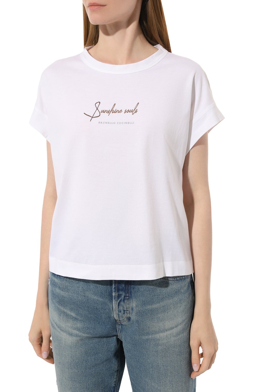 Хлопковая футболка BRUNELLO CUCINELLI, арт. MP045BX910, фото 3