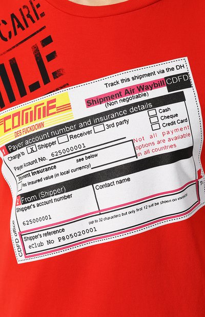 Хлопковая футболка  COMME DES FUCKDOWN, арт. CDFU400, фото 5