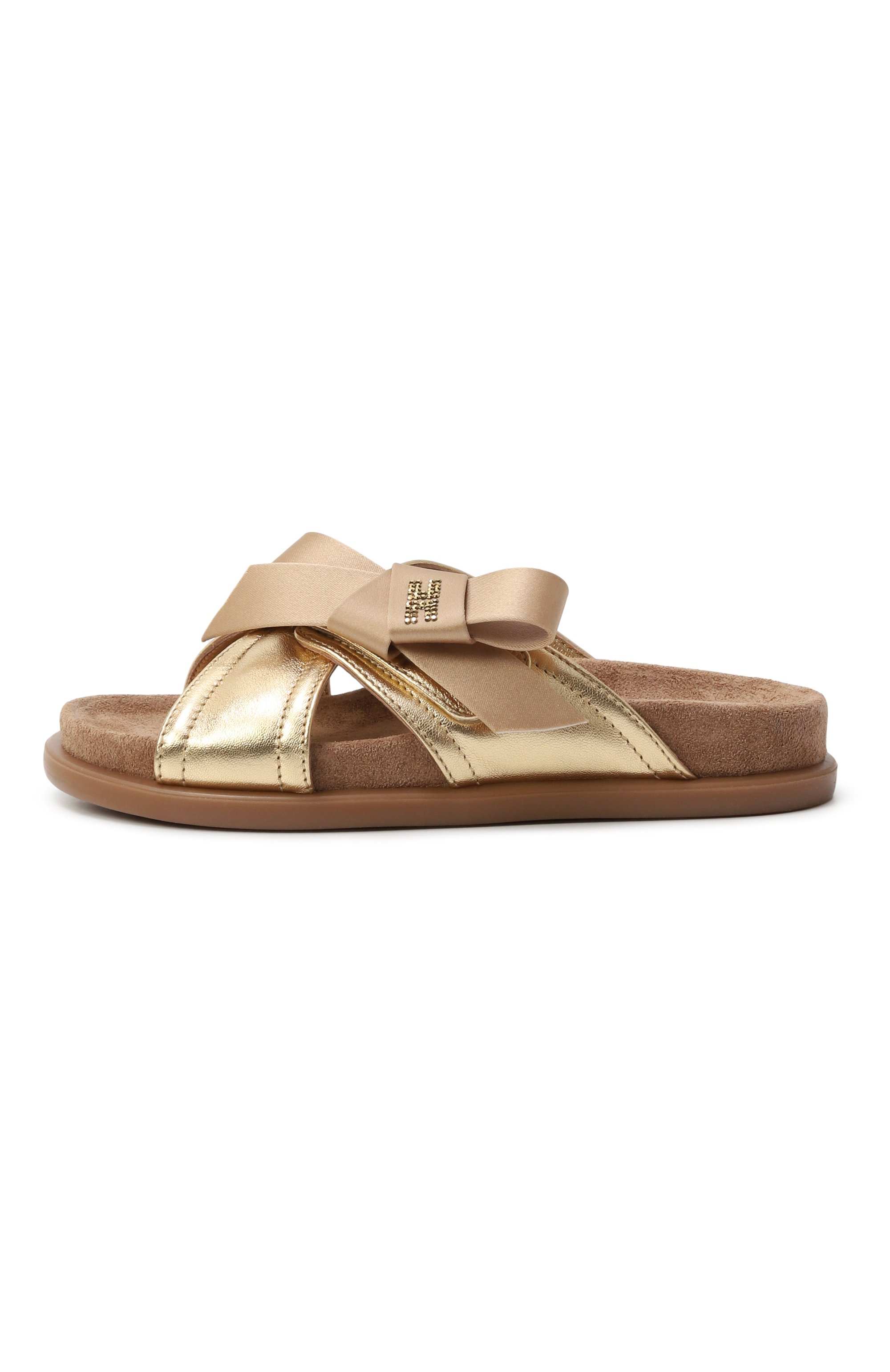 Кожаные шлепанцы ELISABETTA FRANCHI LA MIA BAMBINA, арт. F4A2-E0308-0092511/30-34, фото 2