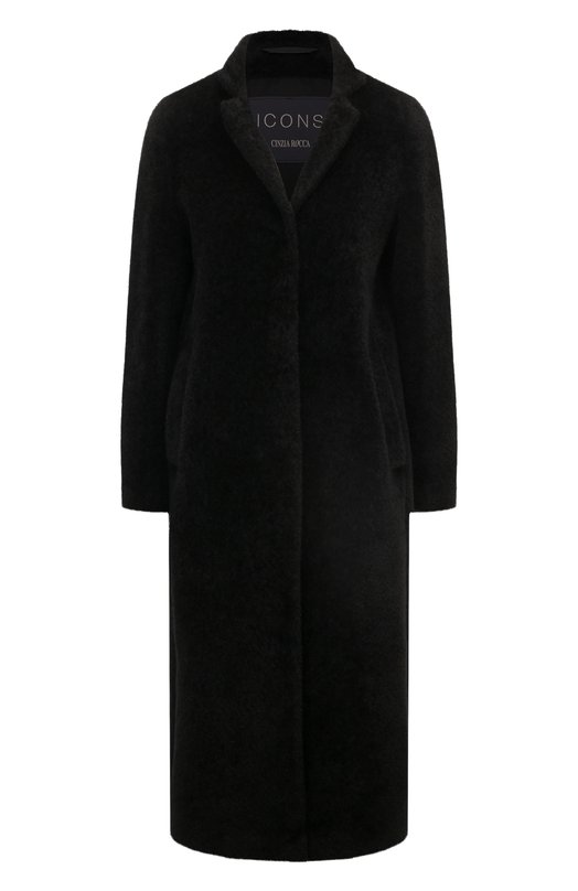 Шерстяное пальто Cinzia Rocca UR02001/64C1 Чёрный UR02001/64C1