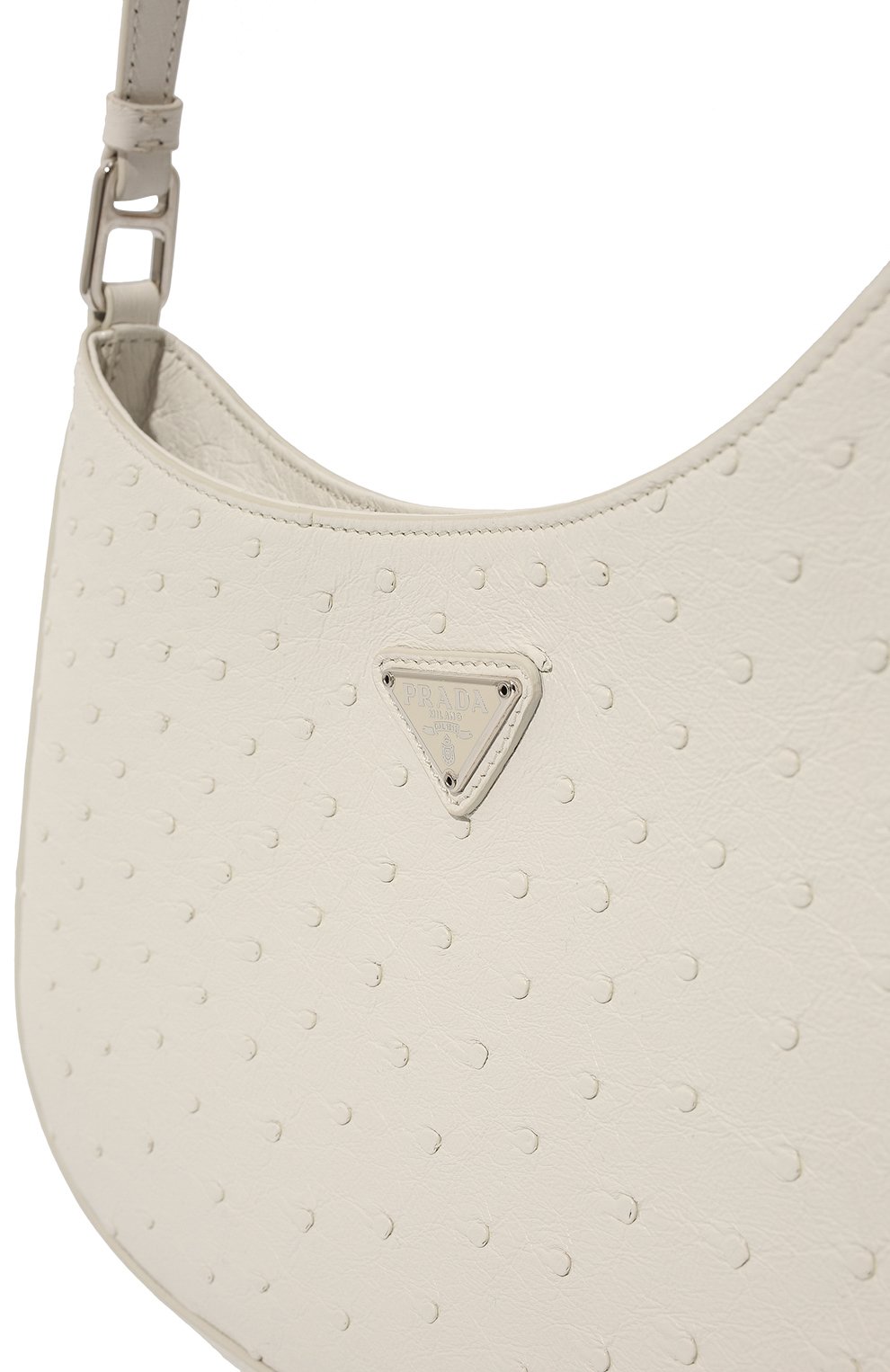Сумка cleo из кожи страуса PRADA, арт. 1BC499-130-F0009-OOO, фото 3
